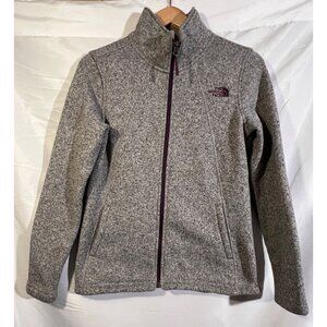The North Face Heather Gray Purple Accents Women’s Fleece Zip Front Size Small P